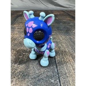 Zoomer Zups Interactive Giraffe With Lights & Sounds! Safari Pets Rafa! Blue!